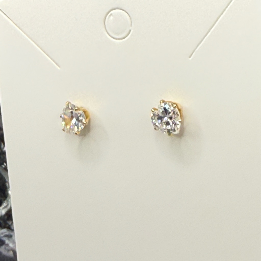 Gold And Silver Crystal Stud Earrings 61$